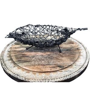 Boat Wire Fruit Basket, Black